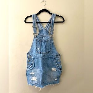 Denim overall dress/skirt